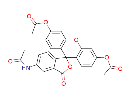 Molecular Structure of 82779-12-2 (3',6'-bis(acetoxy)-6-acetamidospiro[benzo[2,3-c]furan-1(3H),9'-[9H]-xanthen]-3-one)