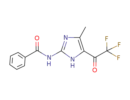 Molecular Structure of 1021875-60-4 (2-N-benzoylamino-4<sup>(5)</sup>-methyl-5<sup>(4)</sup>-trifluoroacetyl-imidazole)