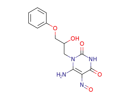 6-amino-5-nitroso-1-(2-hydroxy-3-phenoxypropyl)uracil