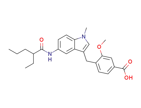 4-[5-(2-Ethyl-pentanoylamino)-1-methyl-1H-indol-3-ylmethyl]-3-methoxy-benzoic acid
