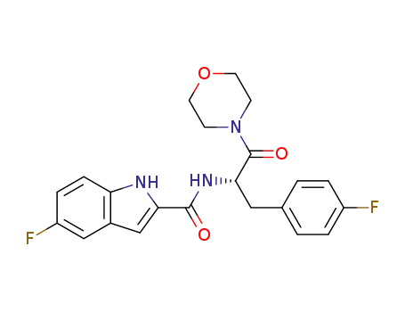 5-Fluoro-1H-indole-2-carboxylic acid [(1S)-(4-fluoro-benzyl)-2-morpholin-4-yl-2-oxo-ethyl]-amide