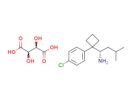 (S)-1-[1-(4-chlorophenyl)cyclobutyl]-3-methylbutylamine L(+)-tartrate