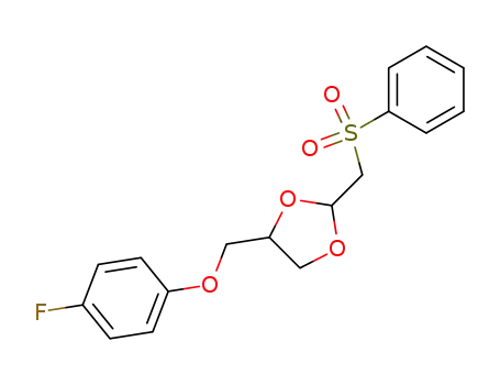 1,3-Dioxolane, 4-[(4-fluorophenoxy)methyl]-2-[(phenylsulfonyl)methyl]-