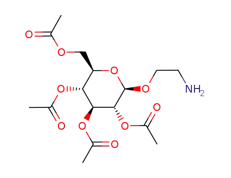 Molecular Structure of 350793-50-9 (2-aminoethyl O-2',3',4',6'-tetraacetyl-β-D-glucopyranoside)