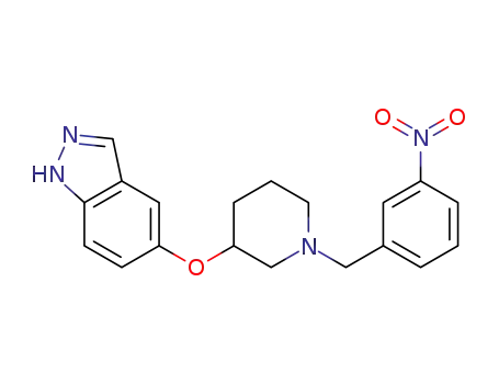 Molecular Structure of 353549-82-3 (1H-5-Indazolyl[1-(3-nitrobenzyl)-3-piperidyl]ether)