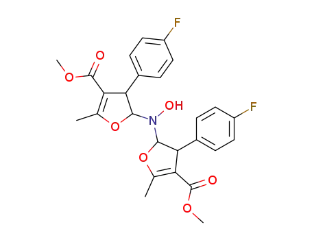 Molecular Structure of 124401-37-2 (N,N-bis<3-(4-fluorophenyl)-4-(methoxycarbonyl)-5-methyl-2,3-dihydrofuran-2-yl>hydroxylamine)