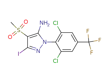 5-amino-1-(2,6-dichloro-4-trifluoromethylphenyl)-3-iodo-4-methanesulphonylpyrazole