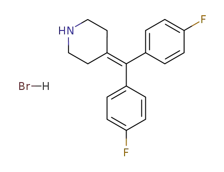 Molecular Structure of 111627-29-3 (4-[Bis(4-fluorophenyl)methylene]piperidinehydrobromide)