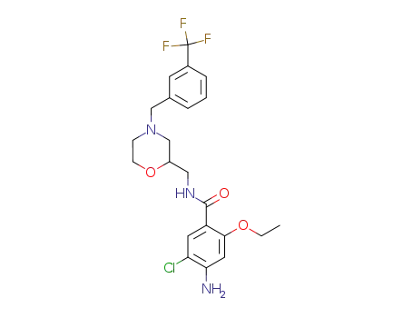 Molecular Structure of 112886-49-4 (4-amino-5-chloro-2-ethoxy-N-({4-[3-(trifluoromethyl)benzyl]morpholin-2-yl}methyl)benzamide)