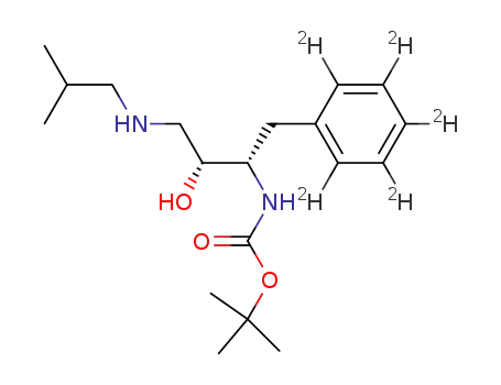 Molecular Structure of 856765-77-0 (3S-[N-(tert-butyloxycarbonyl)amino-1-(2-methylpropyl)amino-4-[2H<sub>5</sub>]phenyl]butan-2R-ol)