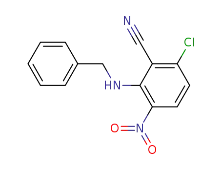 Benzonitrile, 6-chloro-3-nitro-2-[(phenylmethyl)amino]-