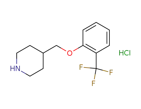 Molecular Structure of 614731-26-9 (4-[[2-(TRIFLUOROMETHYL)PHENOXY]METHYL]-PIPERIDINE HYDROCHLORIDE)