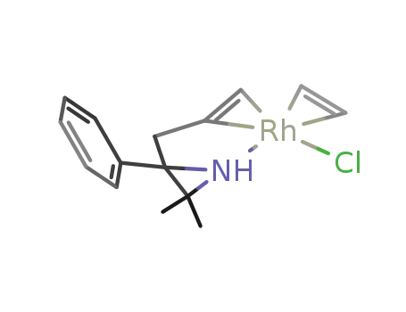 {Rh(2,2-dimethyl-3-phenyl-3-allylaziridine)(ethylene)Cl}