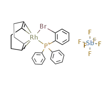 η2-(η4-cyclooctadiene)(η2-bromophenyl(diphenylphosphine))rhodium(I) hexafluoroantimonate