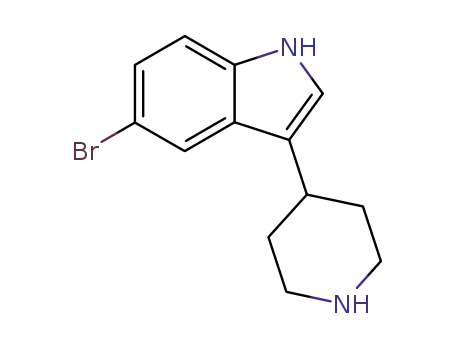 Molecular Structure of 149669-42-1 (5-BroMo-3-(4-piperidinyl)-1H-indole)