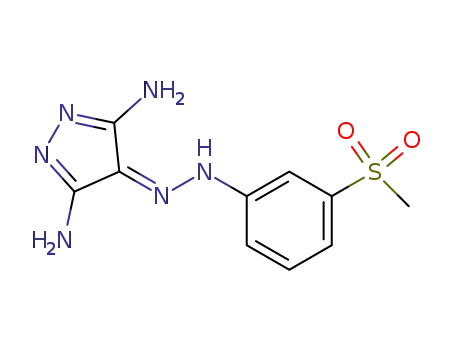 4H-Pyrazol-4-one, 3,5-diamino-, [3-(methylsulfonyl)phenyl]hydrazone
