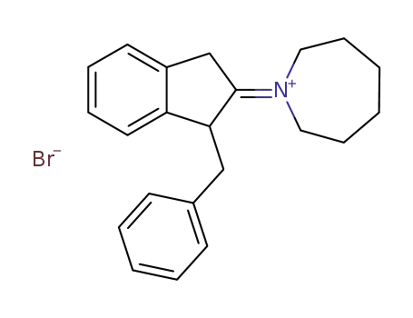 Molecular Structure of 66209-38-9 (1H-Azepinium,
1-[2,3-dihydro-1-(phenylmethyl)-1H-inden-2-ylidene]hexahydro-,
bromide)