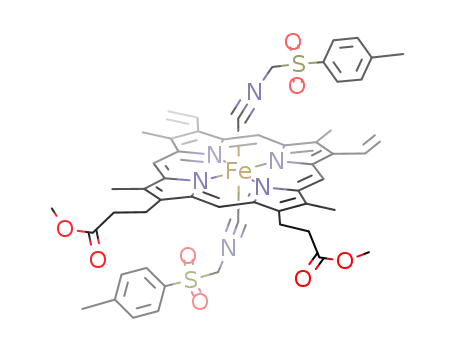 bis(tosylmethyl isocyanide)iron(II) protoporphyrin IX dimethyl ester