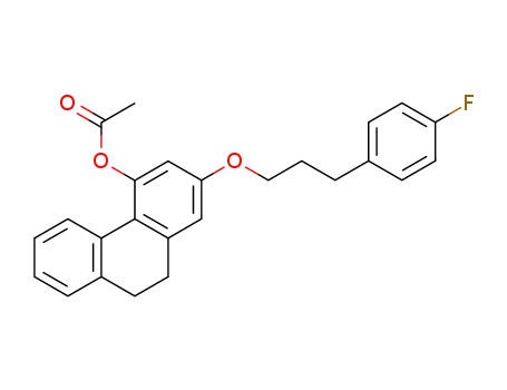 Molecular Structure of 59873-27-7 (2-[3-(4-fluorophenyl)propoxy]-9,10-dihydrophenanthren-4-yl acetate)