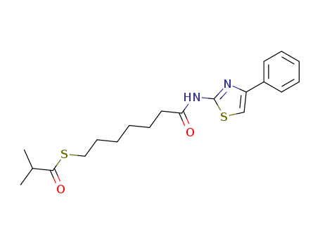 Propanethioic acid,2-methyl-, S-[7-oxo-7-[(4-phenyl-2-thiazolyl)amino]heptyl] ester
