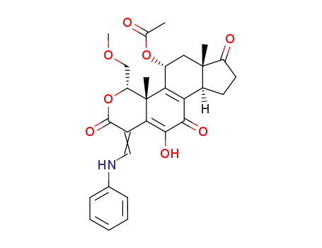 acetic acid 6-hydroxy-1α-methoxymethyl-10β,13β-dimethyl-3,7,17-trioxo-4-(phenylaminomethylene)-1,3,4,7,10,11β,12,13,14α,15,16,17-dodecahydro-2-oxa-cyclopenta[a]phenanthren-11-yl ester