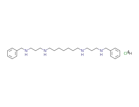 1,7-Heptanediamine, N,N'-bis(3-((phenylmethyl)amino)propyl)-, tetrahydrochloride