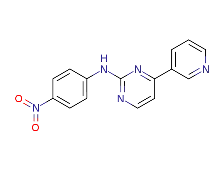 Molecular Structure of 181065-58-7 (N-(4-Nitrophenyl)-4-(3-pyridyl)-2-pyriMidineaMine)