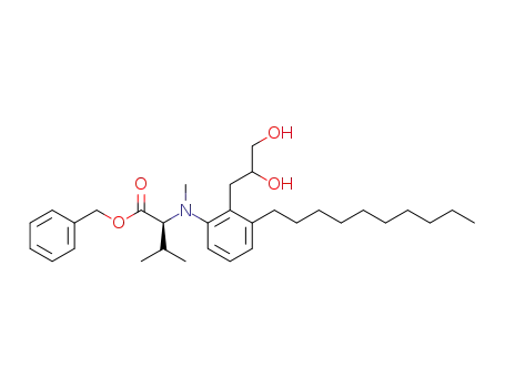 (S)-2-{[3-Decyl-2-(2,3-dihydroxy-propyl)-phenyl]-methyl-amino}-3-methyl-butyric acid benzyl ester