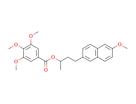 Molecular Structure of 65726-31-0 (Benzoic acid, 3,4,5-trimethoxy-,
3-(6-methoxy-2-naphthalenyl)-1-methylpropyl ester)