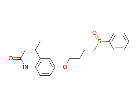 2(1H)-Quinolinone, 4-methyl-6-[4-(phenylsulfinyl)butoxy]-