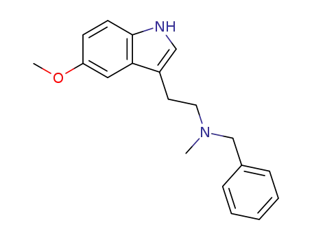 Molecular Structure of 1233-48-3 (1H-Indole-3-ethanamine, 5-methoxy-N-methyl-N-(phenylmethyl)-)