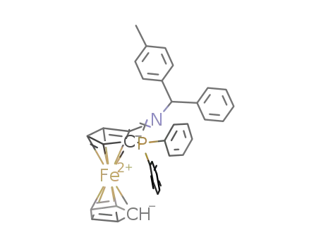 (C<sub>5</sub>H<sub>5</sub>)Fe(C<sub>5</sub>H<sub>3</sub>)(PPh<sub>2</sub>)(CHNCH(C<sub>6</sub>H<sub>4</sub>CH<sub>3</sub>-p)Ph)