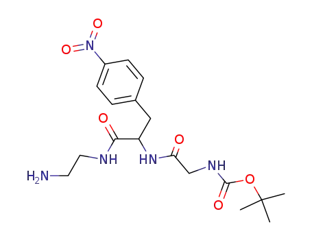 {[1-(2-amino-ethylcarbamoyl)-2-(4-nitro-phenyl)-ethylcarbamoyl]-methyl}-carbamic acid <i>tert</i>-butyl ester