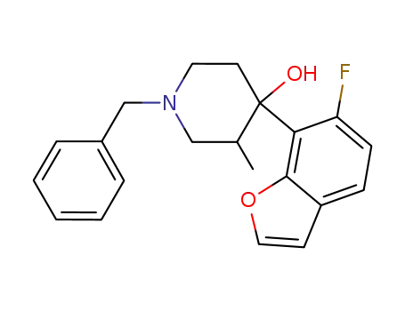 1-benzyl-3-methyl-4-hydroxy-4-(6-fluorobenzofuran-7-yl)-piperidine