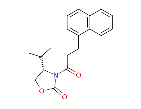 Molecular Structure of 119358-08-6 (4-(S)-isopropyl-3-<3-(1-naphthyl)-1-oxopropyl>-2-oxazolidinone)