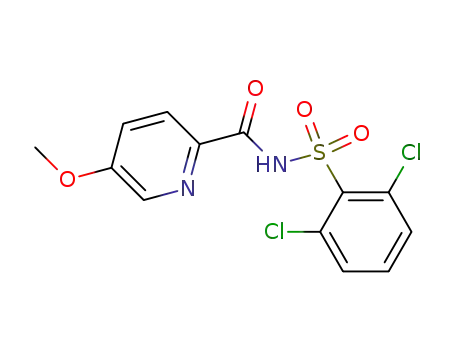 Molecular Structure of 204378-24-5 (N-[(2,6-Dichlorophenyl)sulfonyl]-5-methoxy-2-pyridinecarboxamide)