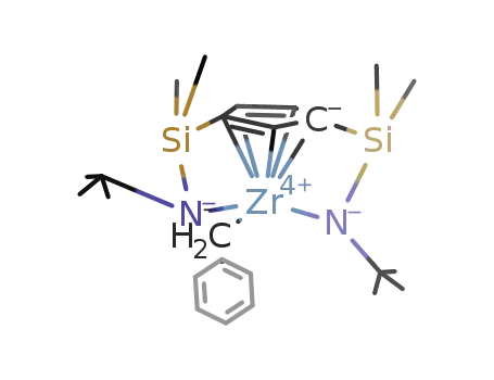 Molecular Structure of 361191-22-2 ([η5-cyclopentadienyl(bis(dimethylsilyl(η1-tert-butylamido)))](benzyl)zirconium)