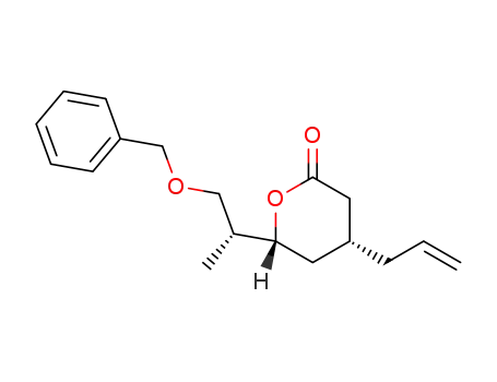 (4R,6R)-4-Allyl-6-((R)-2-benzyloxy-1-methyl-ethyl)-tetrahydro-pyran-2-one