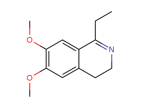 Molecular Structure of 51665-55-5 (Isoquinoline, 1-ethyl-3,4-dihydro-6,7-dimethoxy-)