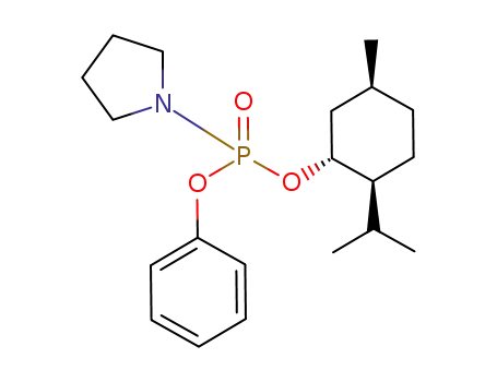 Phosphonic acid, P-1-pyrrolidinyl-,
(1R,2S,5S)-5-methyl-2-(1-methylethyl)cyclohexyl phenyl ester