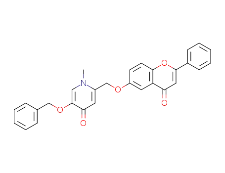 4(1H)-Pyridinone,
1-methyl-2-[[(4-oxo-2-phenyl-4H-1-benzopyran-6-yl)oxy]methyl]-5-(phen
ylmethoxy)-