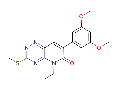 7-(3,5-dimethoxy-phenyl)-5-ethyl-3-methylsulfanyl-5H-pyrido[2,3-e]-1,2,4-triazin-6-one