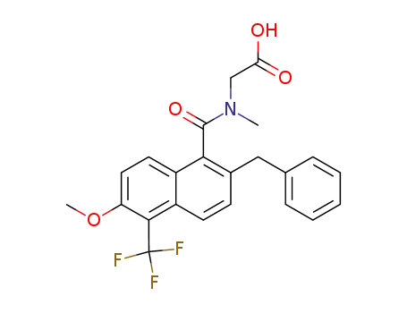 [(2-Benzyl-6-methoxy-5-trifluoromethyl-naphthalene-1-carbonyl)-methyl-amino]-acetic acid