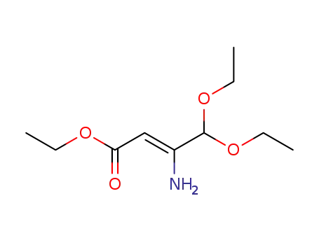 Molecular Structure of 62759-80-2 (2-Butenoic acid, 3-amino-4,4-diethoxy-, ethyl ester)