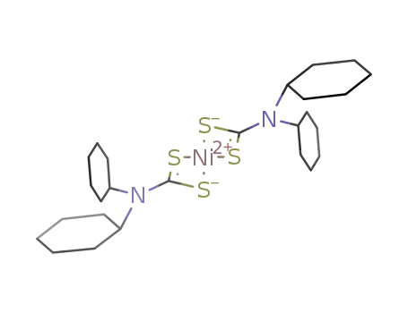 Molecular Structure of 14592-16-6 ([Ni(N,N-dicyclohexyldithiocarbamate)2])