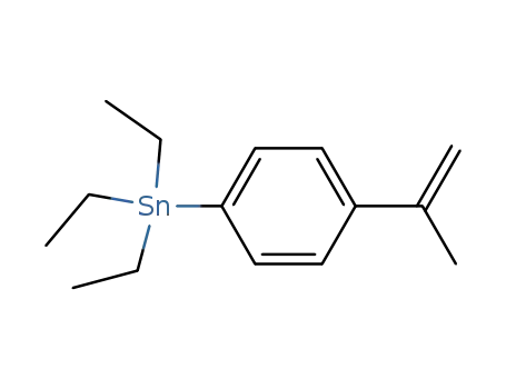 Molecular Structure of 131591-06-5 ((C<sub>2</sub>H<sub>5</sub>)3SnC<sub>6</sub>H<sub>4</sub>-p-C(CH<sub>3</sub>)CH<sub>2</sub>)