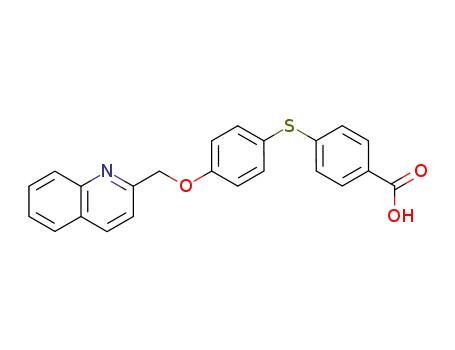 Molecular Structure of 252972-08-0 (4-[4-(2-Quinolinylmethoxy)phenylsulfanyl]benzoic acid)