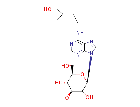 Molecular Structure of 51255-96-0 (TRANS-ZEATIN GLUCOSIDE)