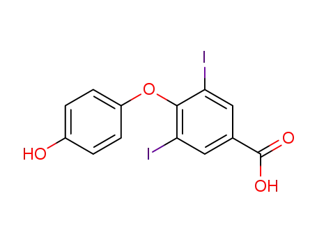 Molecular Structure of 1838-55-7 (4-(4-Hydroxyphenoxy)-3,5-diiodobenzoic acid)