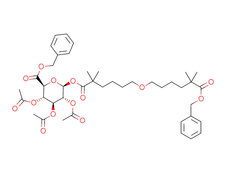 (2S,3S,4S,5R,6S)-6-[(6-{[5-(benzyloxycarbonyl)-5-methylhexyl]oxy}-2,2-dimethylhexanoyl)oxy]-3,4,5-triacetoxytetrahydropyran-2-carboxylic acid benzyl ester